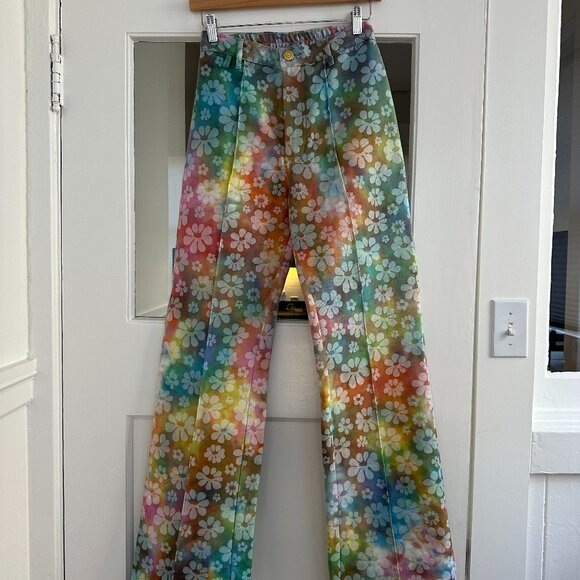 🚨 RARE: BIG BUD PRESS | RAINBOW TIE DYE FLOWER POWER SUIT - Picture 4 of 6